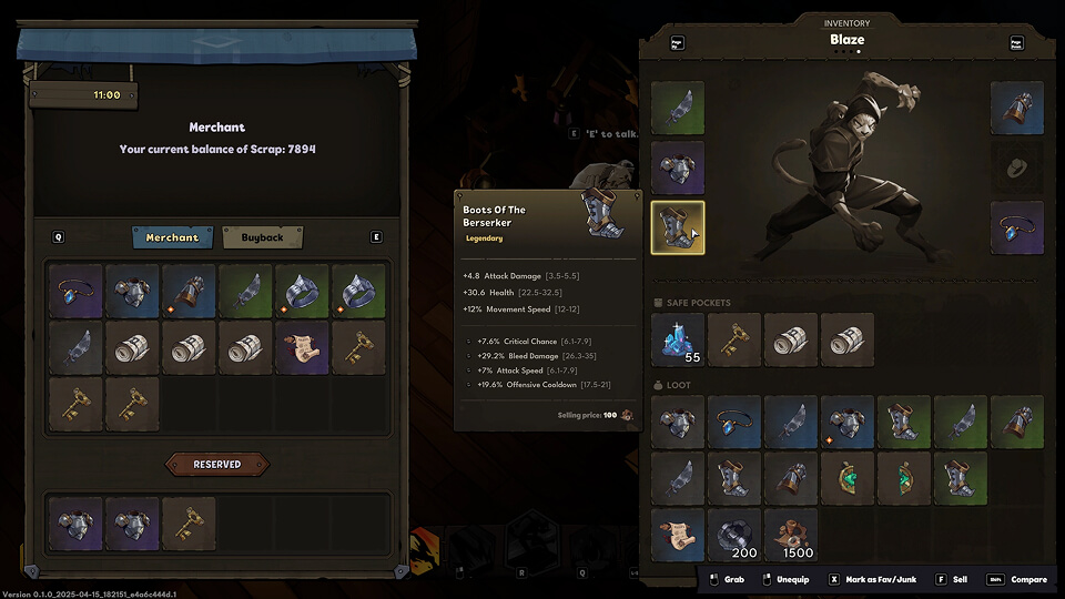 Raiders of Blackveil Inventory Screenshot